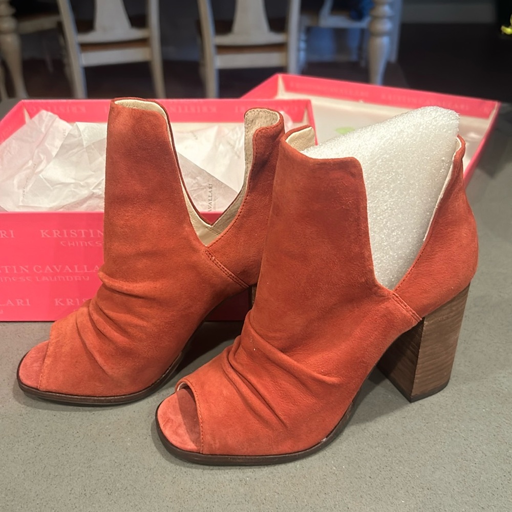 Chinese Laundry Orange Ankle Booties